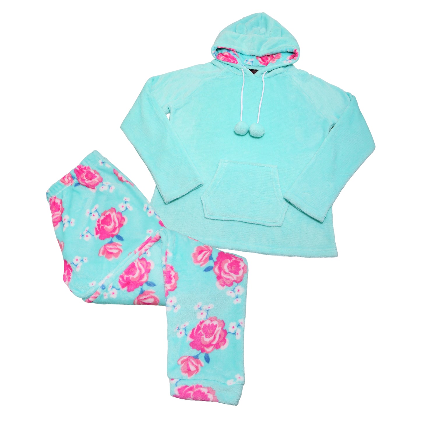 Premium Plush Hoodie Lounge/Pajama Set (1-Pack)