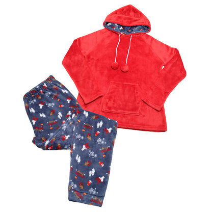 Premium Plush Hoodie Lounge/Pajama Set (1-Pack)