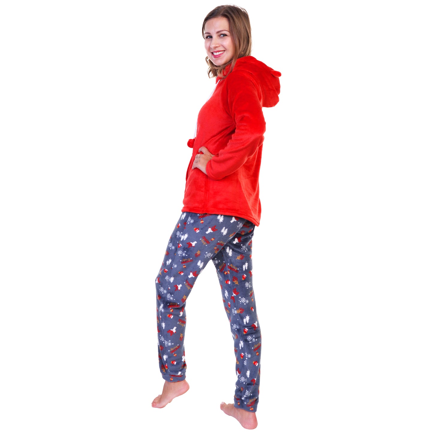 Premium Plush Hoodie Lounge/Pajama Set (1-Pack)