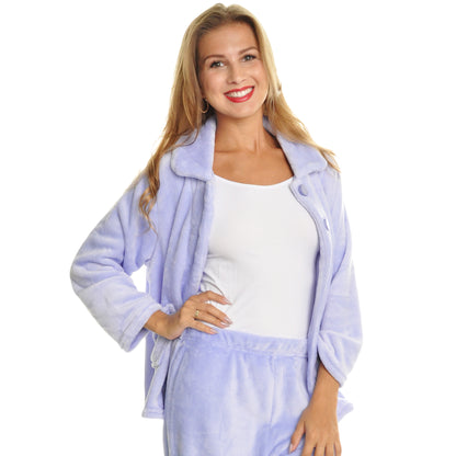 Mix-and-Match Plush Pajama Bed Jacket (1-Pack)