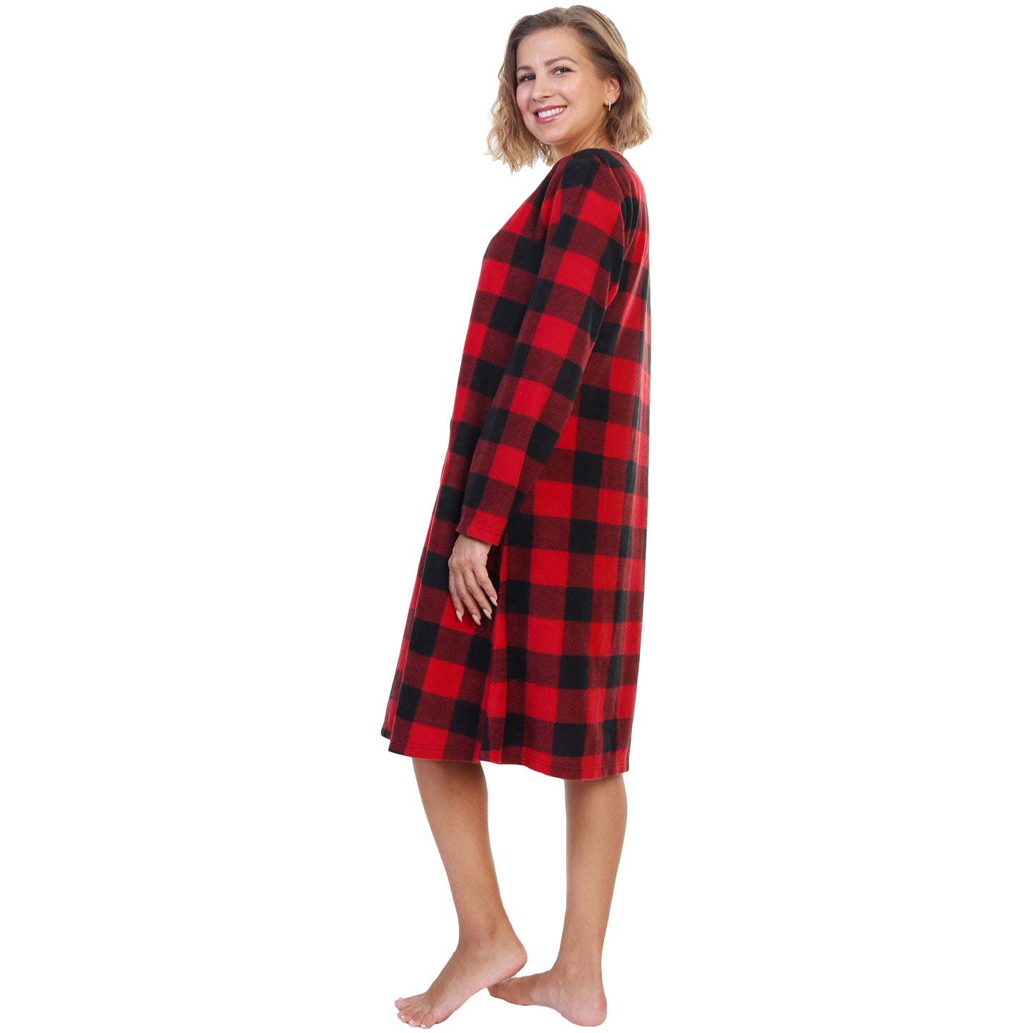 Cozy Fleece Pajama Long Sleeves Nightgown (1-Pack)