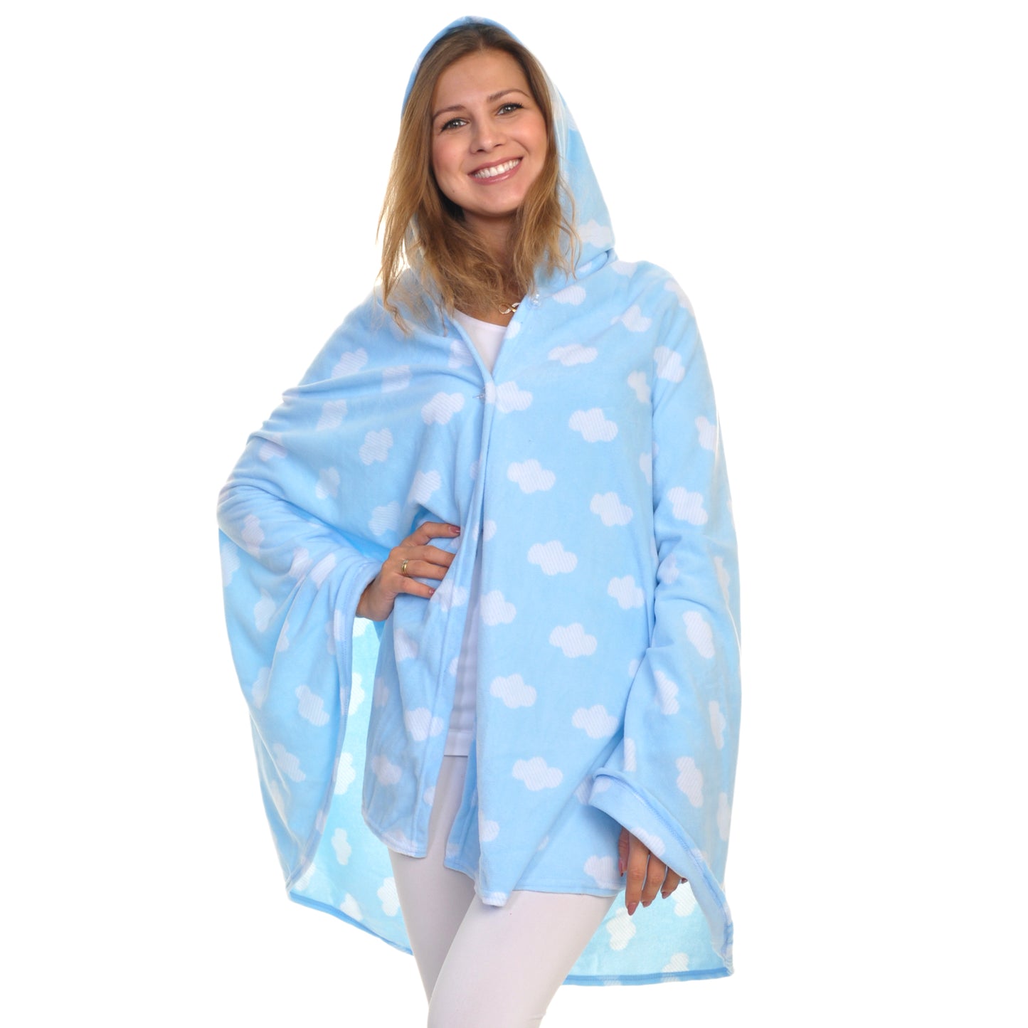 Cozy Fleece Hooded Wearable Blanket (1-Pack)