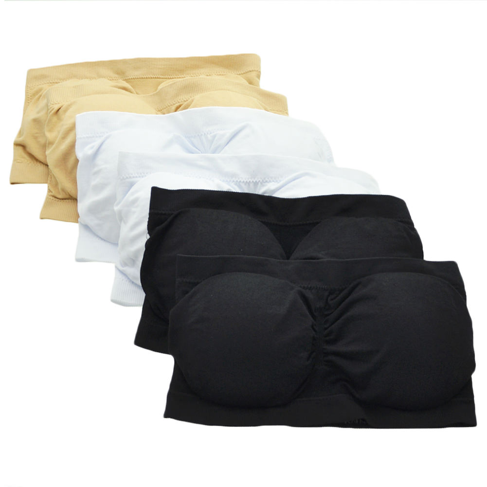 Seamless Bandeau with Removable Cups (6-Pack)