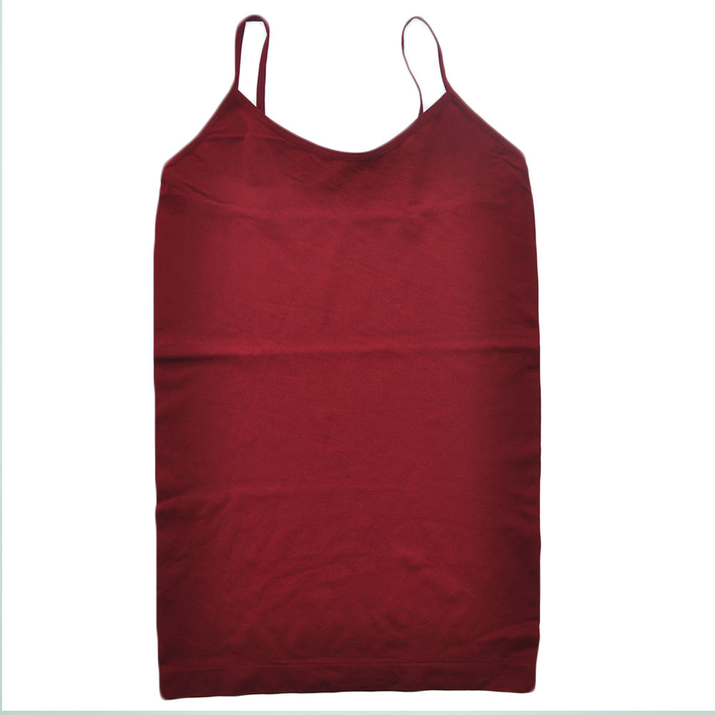Seamless Tank Top with Adjustable Spaghetti Straps (1 or 6 Pack)