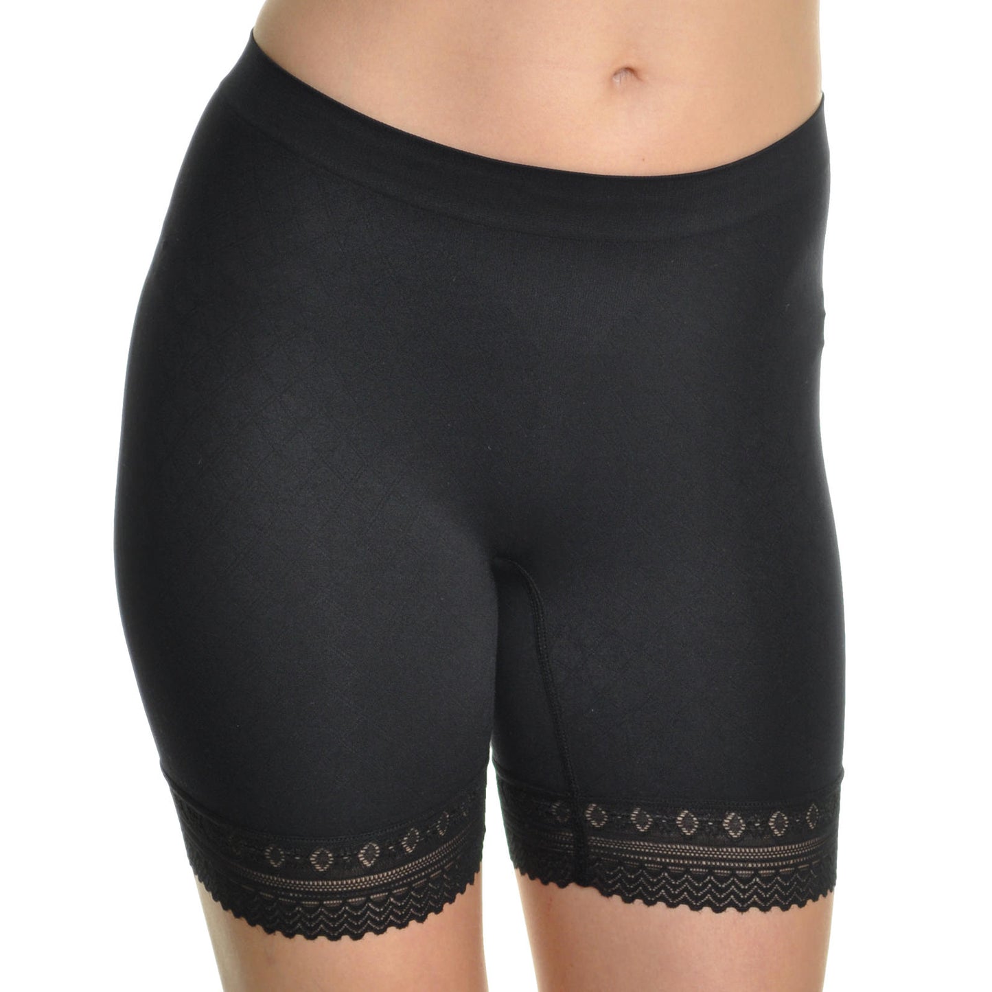 Seamless Safety Shorts With Lace Trim (6-Pack)