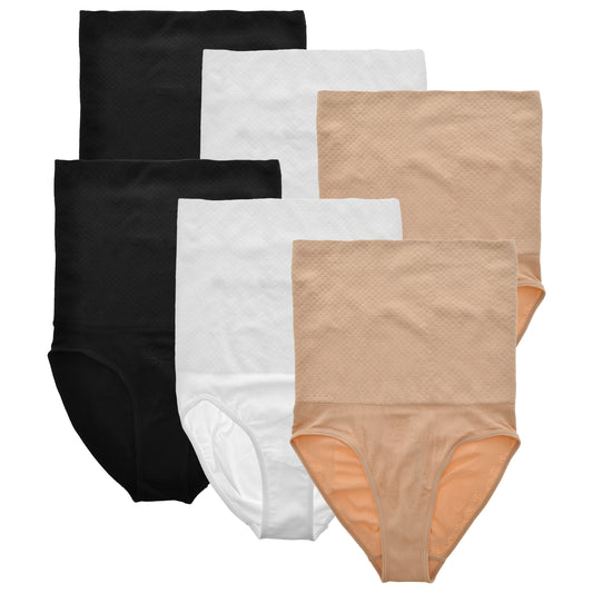 Seamless Shaper Briefs with Double Layer Waist (6-Pack)