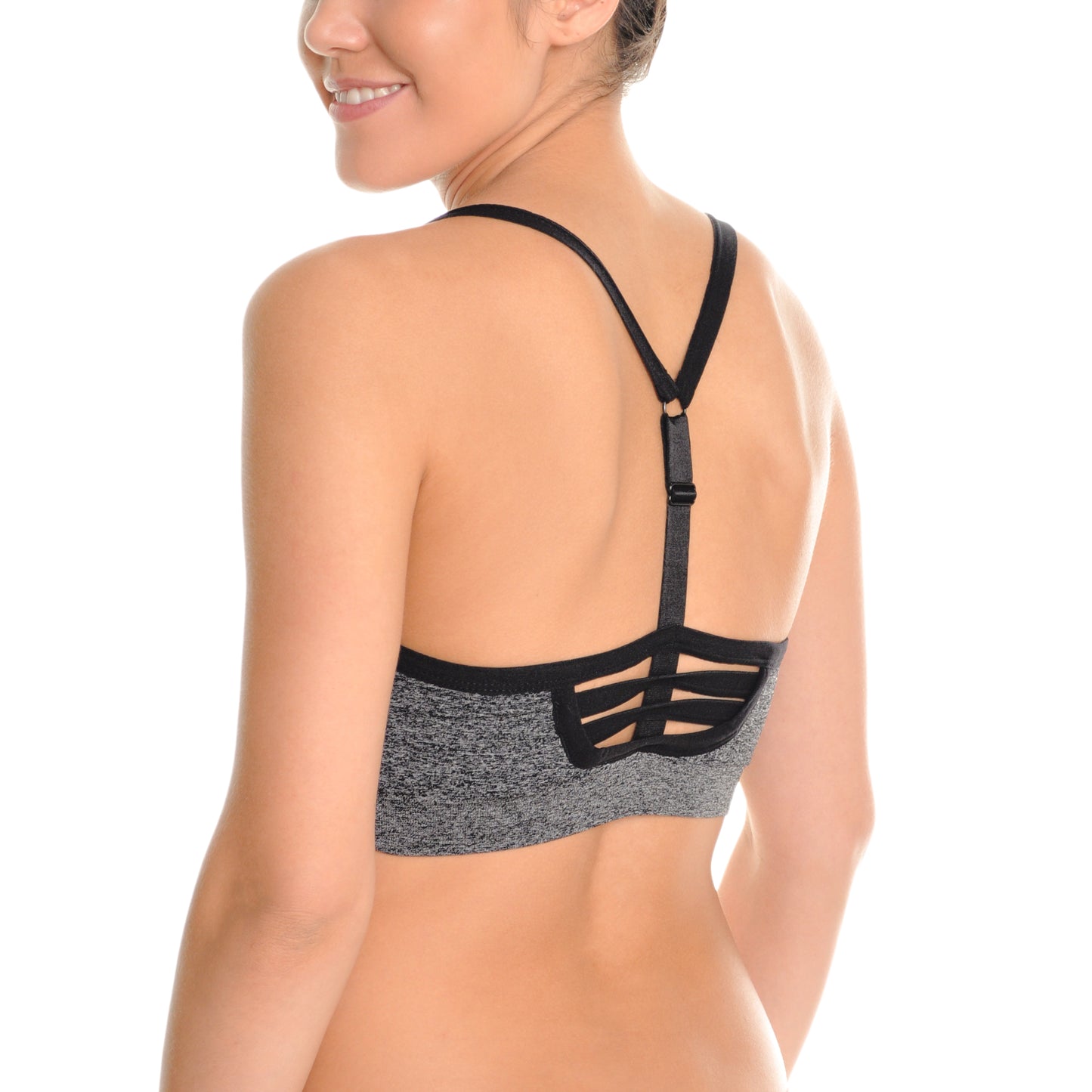 Seamless Sports Bras with Adjustable Y Strap Back (3-Pack)
