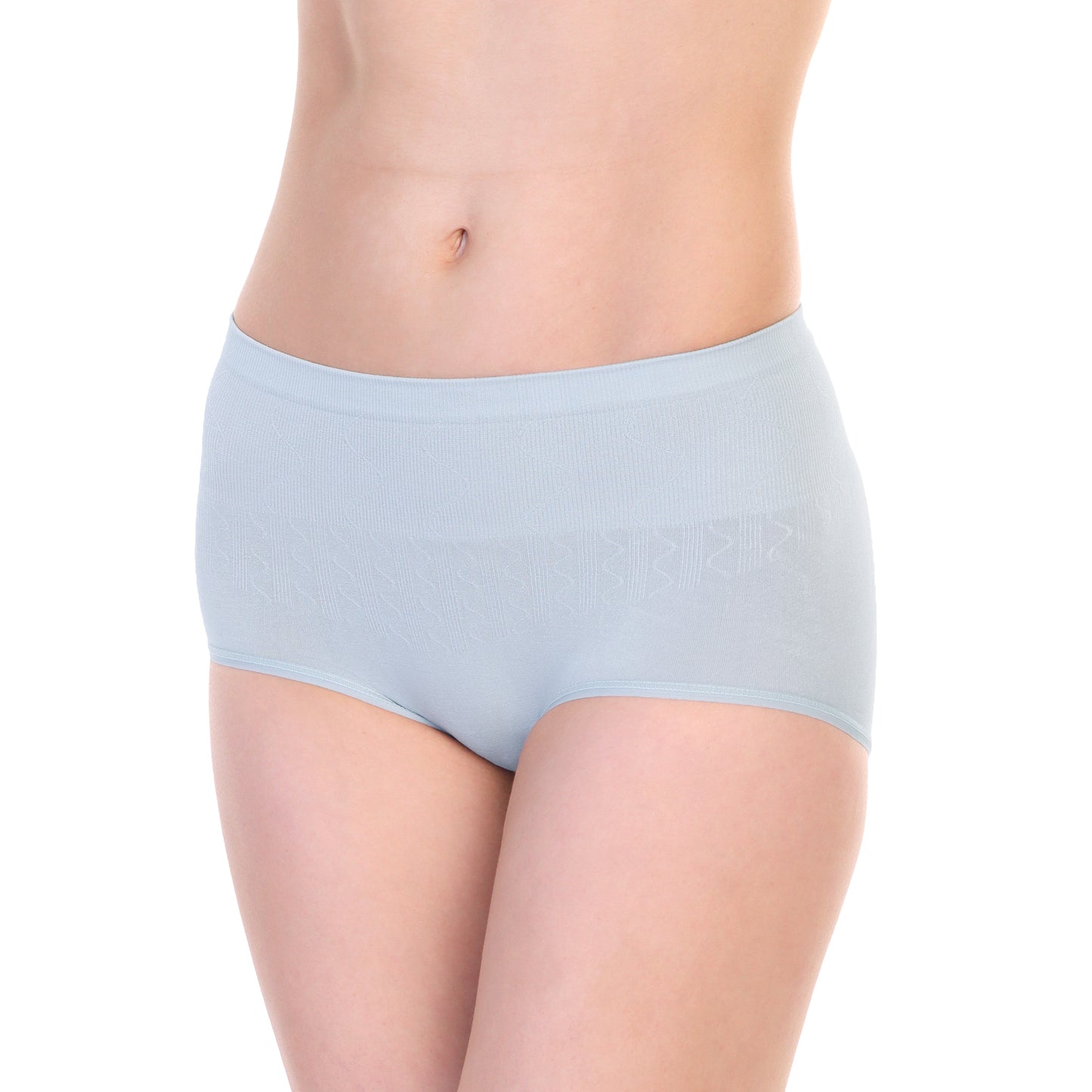 Seamless Cotton Light-Control Mid-Rise Briefs Panties (12-Pack)
