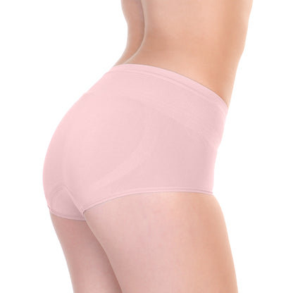 Seamless Cotton Light-Control Mid-Rise Briefs Panties (12-Pack)