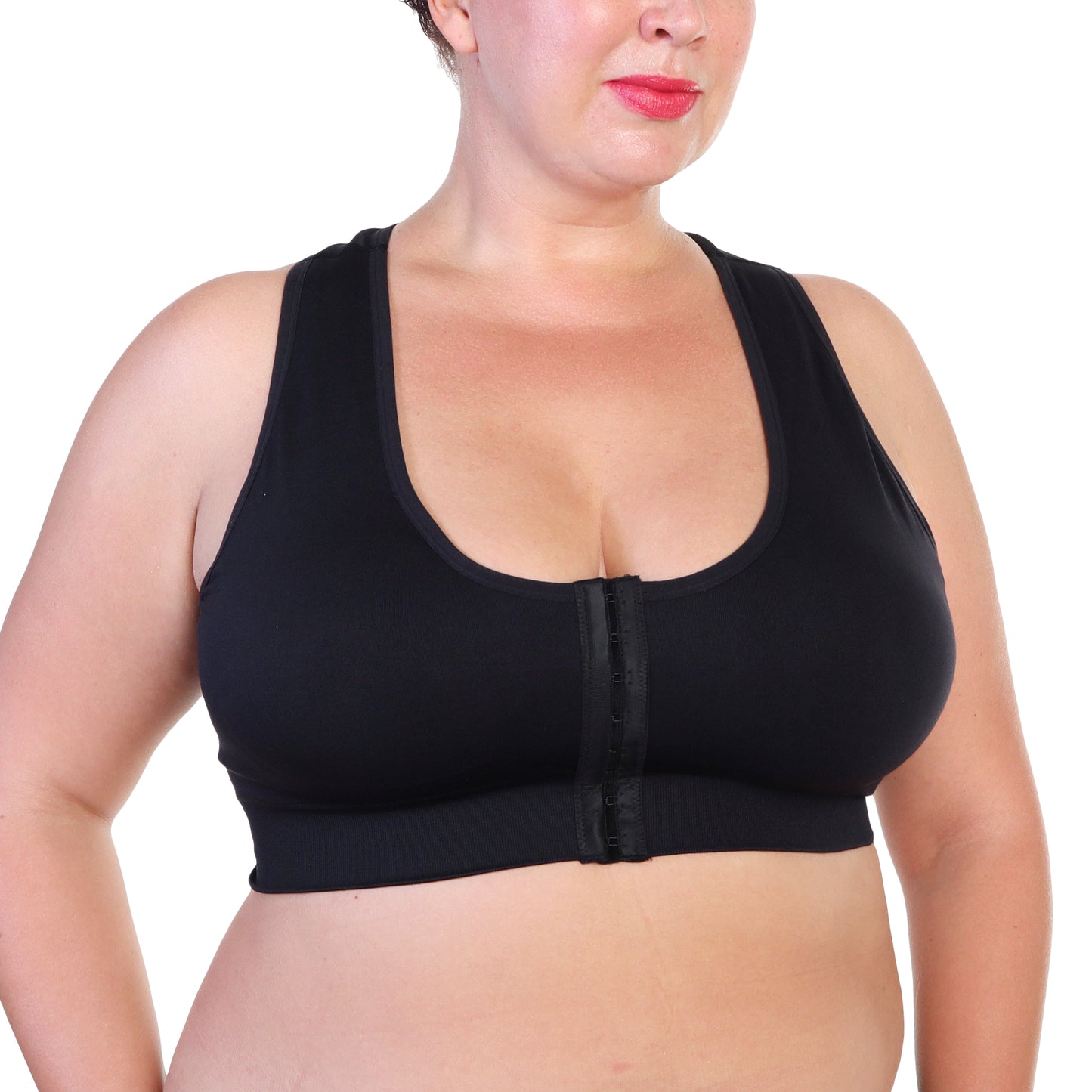 Seamless Extended Size Bra with Hook-and-Eye Front Closure (3-Pack)