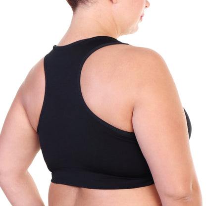 Wire-Free Seamless Bralette with Front-Zip Closure (3-Pack)