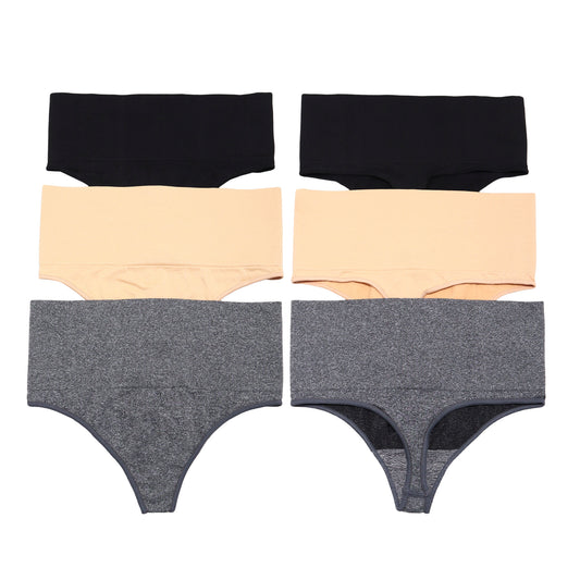 Seamless Light Control Thong Panties (6-Pack)
