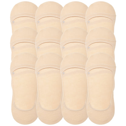 Comfort Liner Socks with Silicone Heel Grip (12-Pairs)