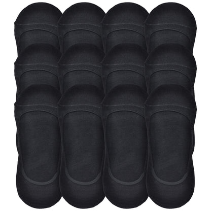 Comfort Liner Socks with Silicone Heel Grip (12-Pairs)