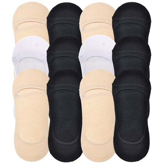 Comfort Liner Socks with Silicone Heel Grip (12-Pairs)