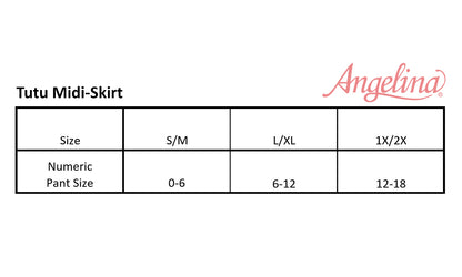Mesh Tutu Midi Skirt with Detachable Satin Ribbon (1-Pack)