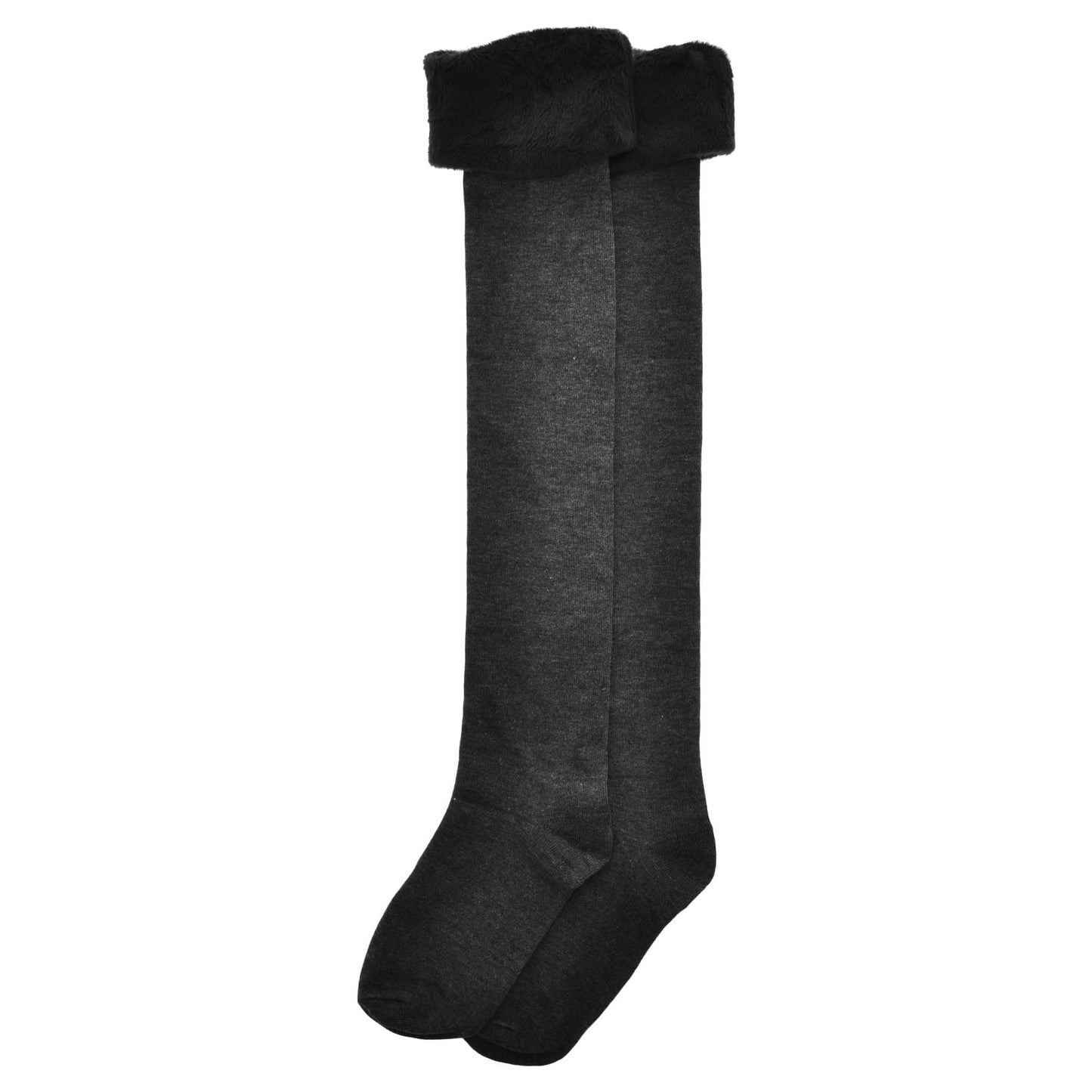 Winter Fur Trim Knee Socks (1-Pack)