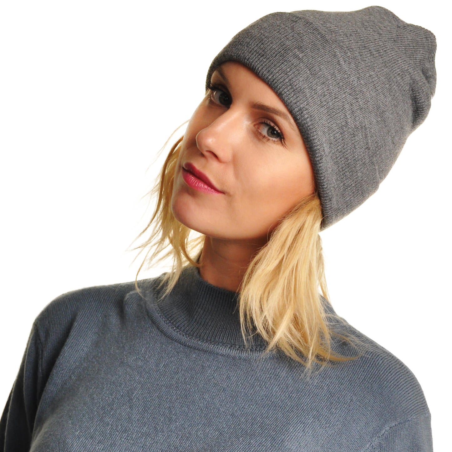 Knit Basic Color Unisex Adult Beanies Cap Hat (6-Pack)