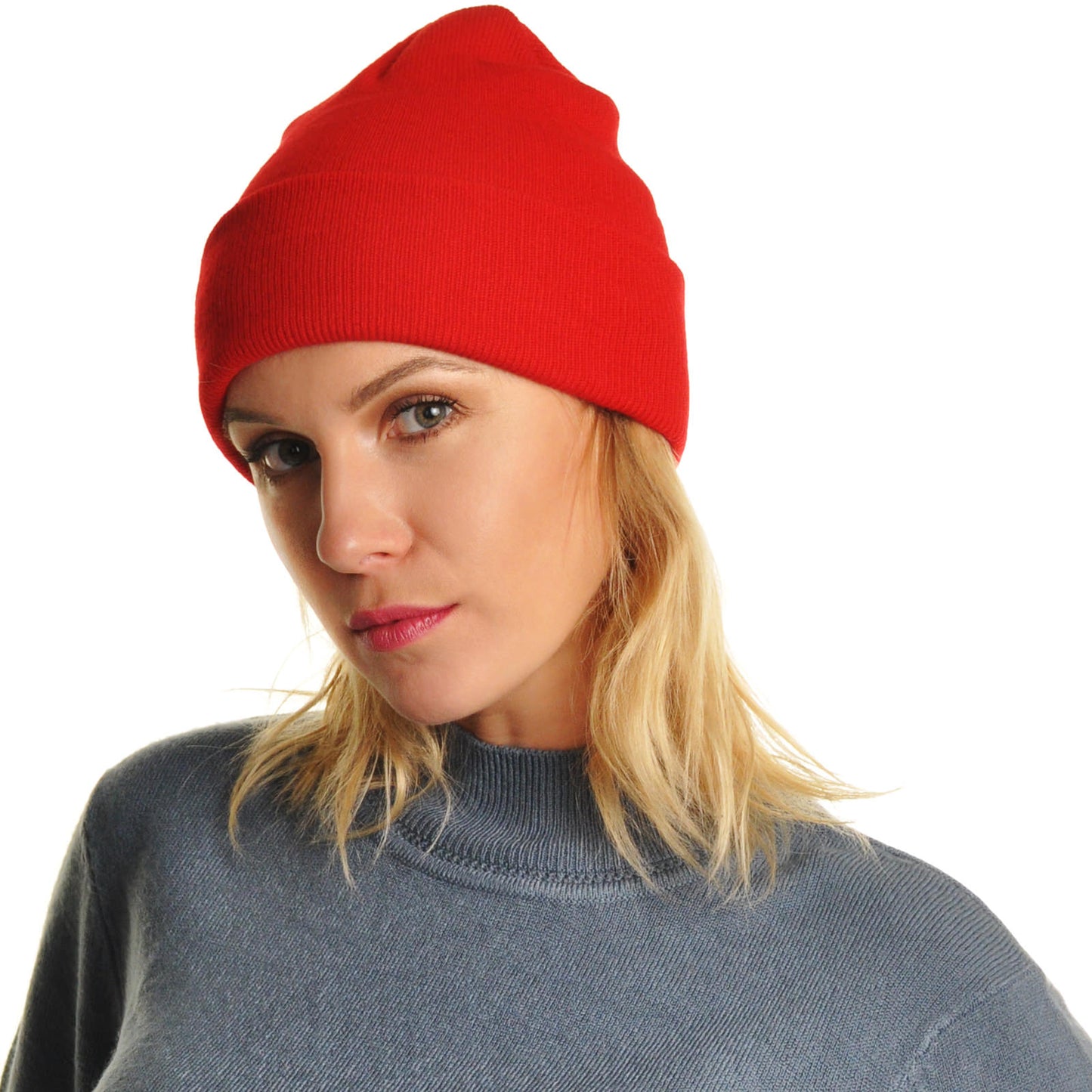 Knit Basic Color Unisex Adult Beanies Cap Hat (6-Pack)
