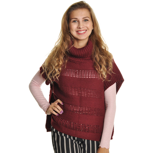 Cowl Neck Poncho Sweater (1-Pack)