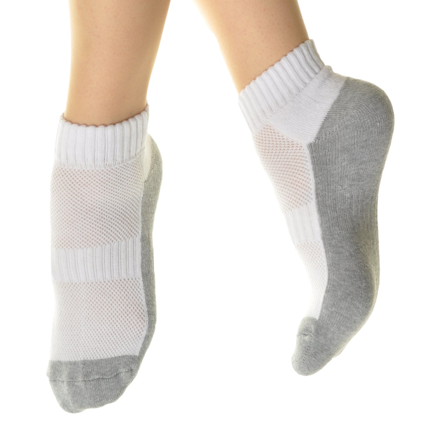 Unisex Ankle Socks with Arch Support and Cushioned Soles (12-Pairs)