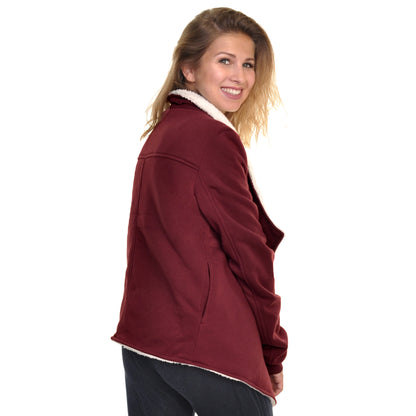 Women's Sherpa-Lined Cardigan with Side Pockets (1-Pack)