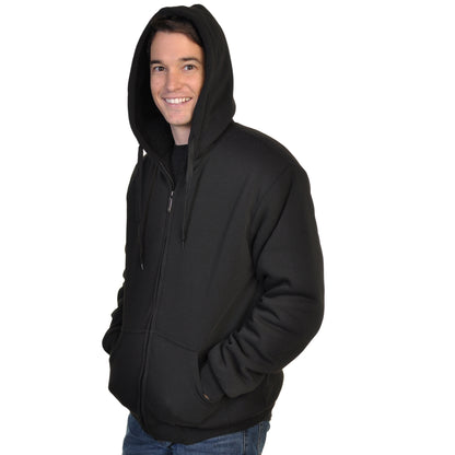 Men's Sherpa-Lined Hoodie Jacket