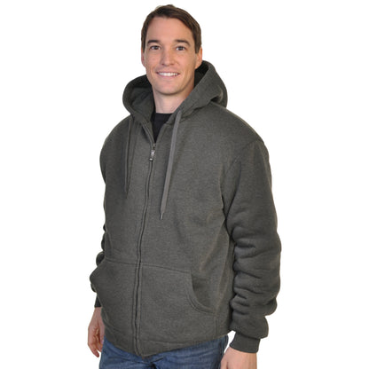 Men's Sherpa-Lined Hoodie Jacket