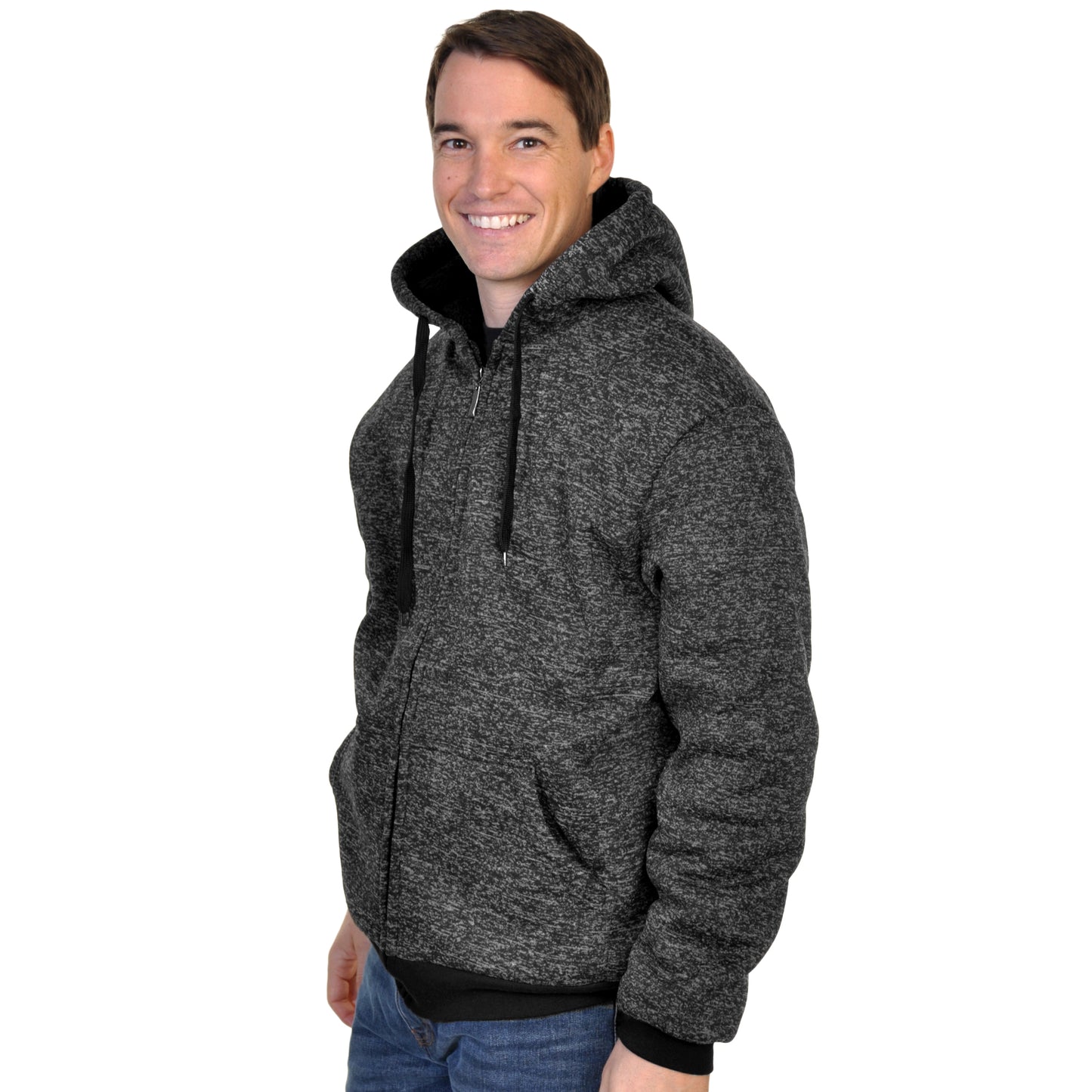 Men's Full-Zip Sherpa-Lined Hoodie Jacket (1-Pack)