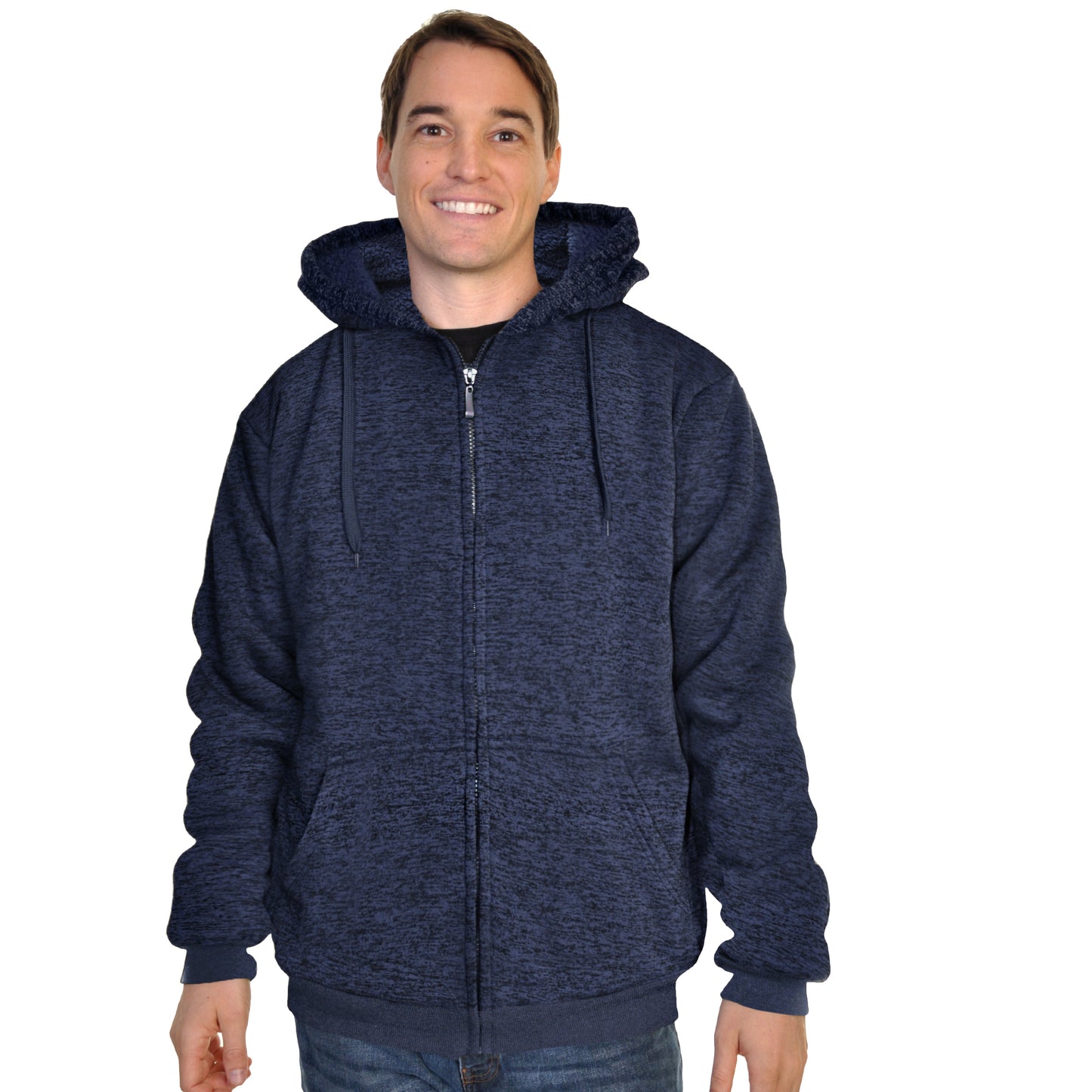 Men's Full-Zip Sherpa-Lined Hoodie Jacket (1-Pack)